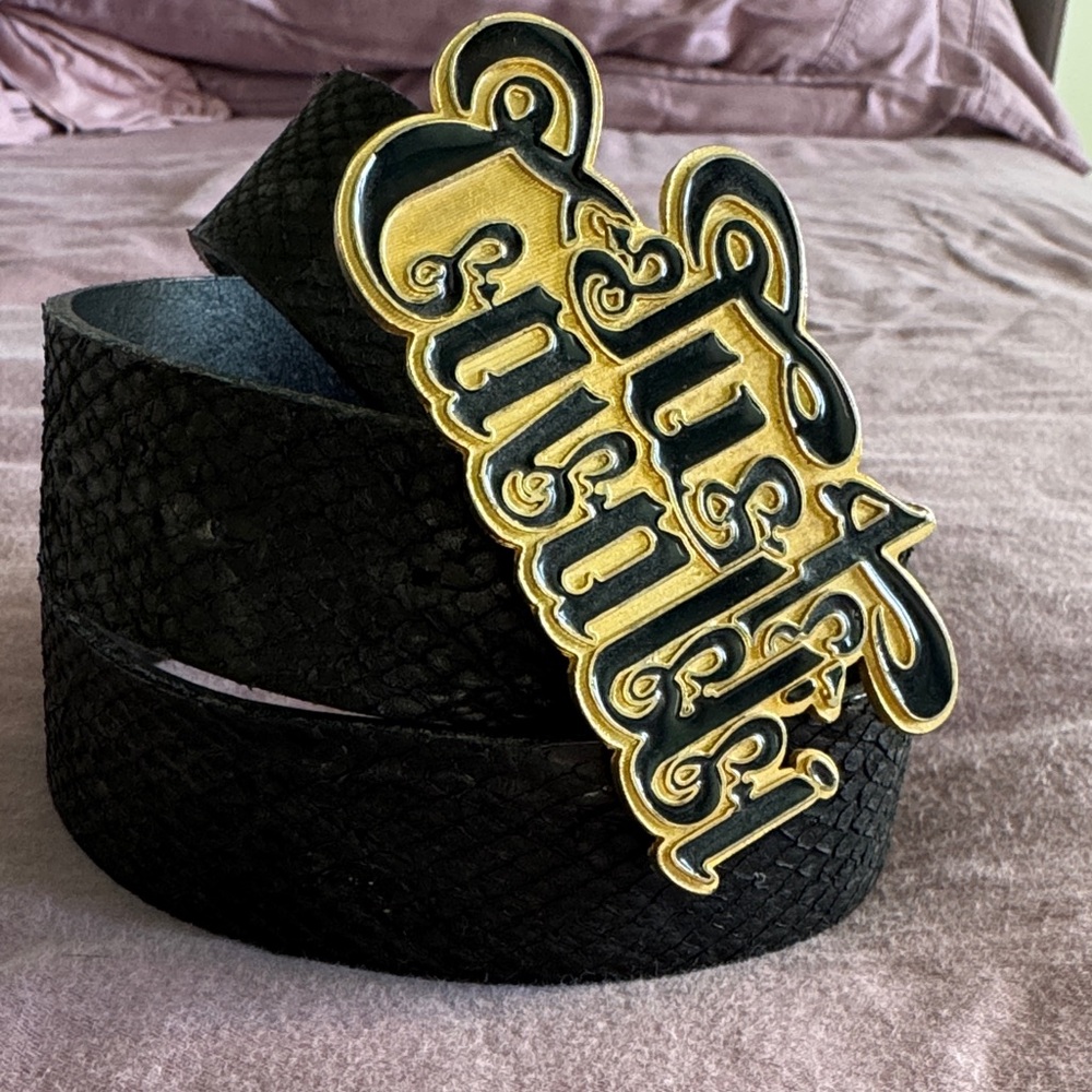 Just Cavalli Black and Gold Belt